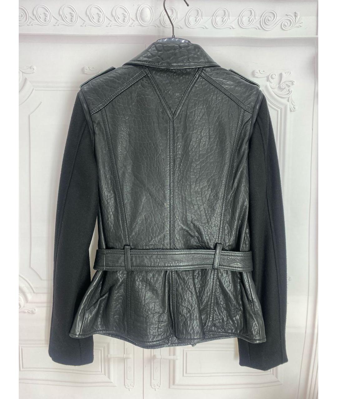 PINKO Черная кожаная куртка, фото 2