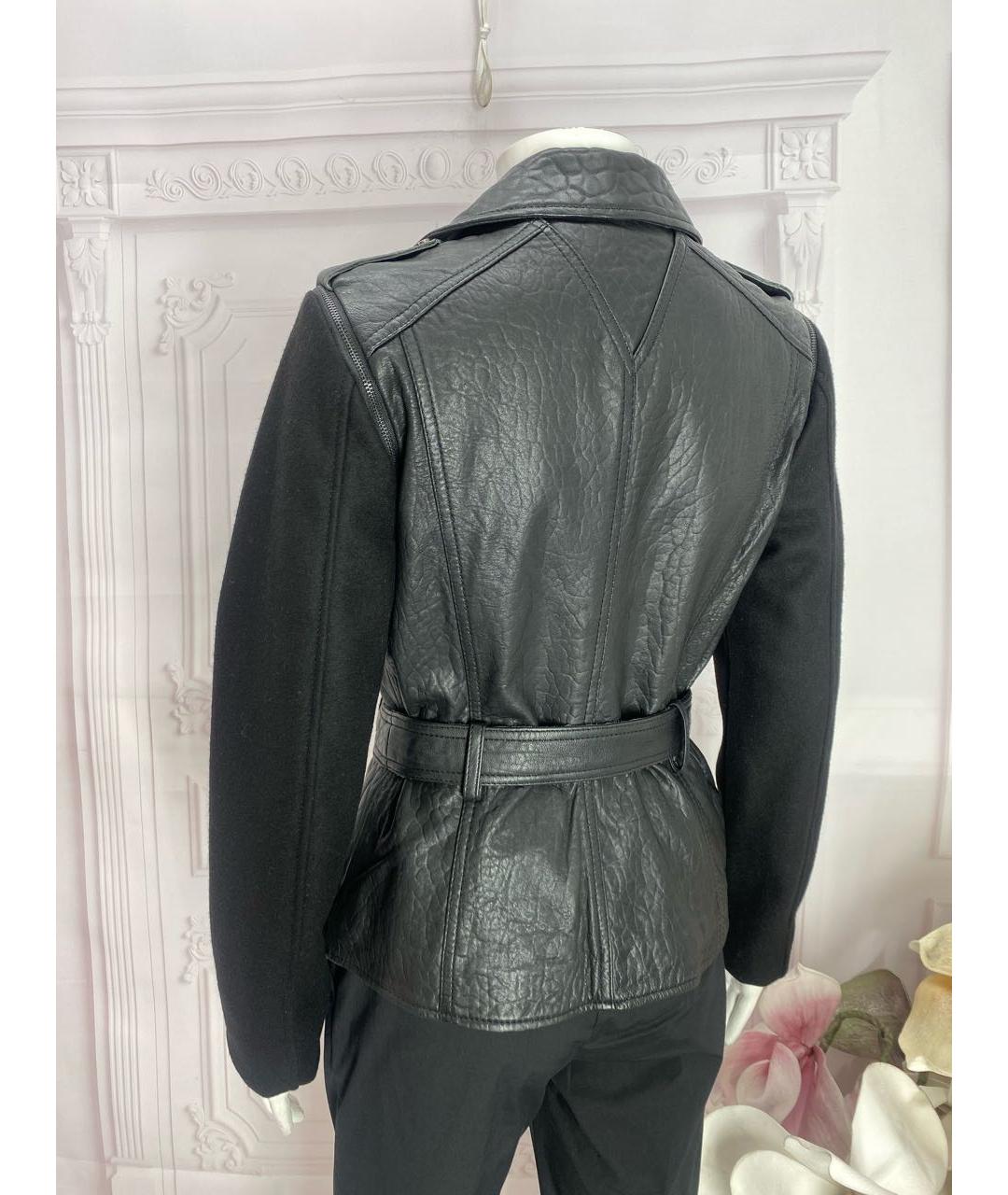 PINKO Черная кожаная куртка, фото 8