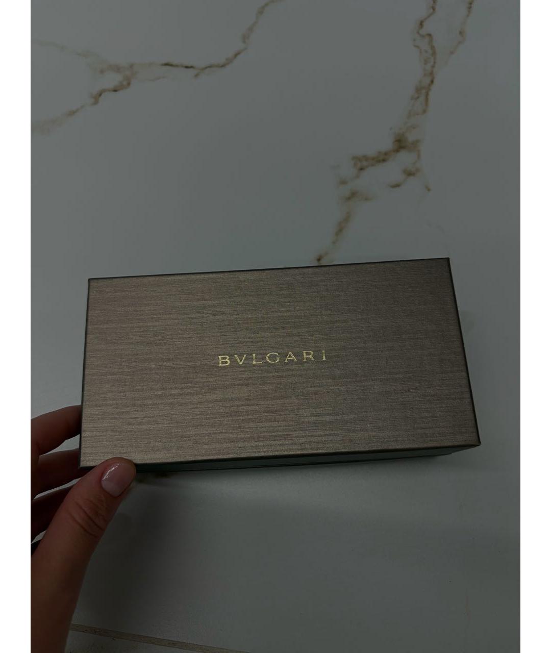 BVLGARI Коричневые металлические солнцезащитные очки, фото 7