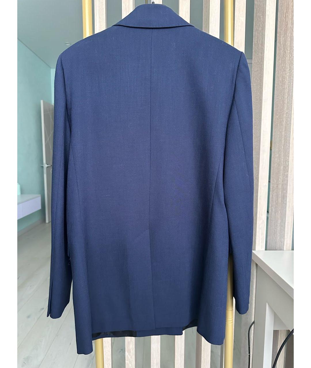 SANDRO Темно-синий вискозный жакет/пиджак, фото 2