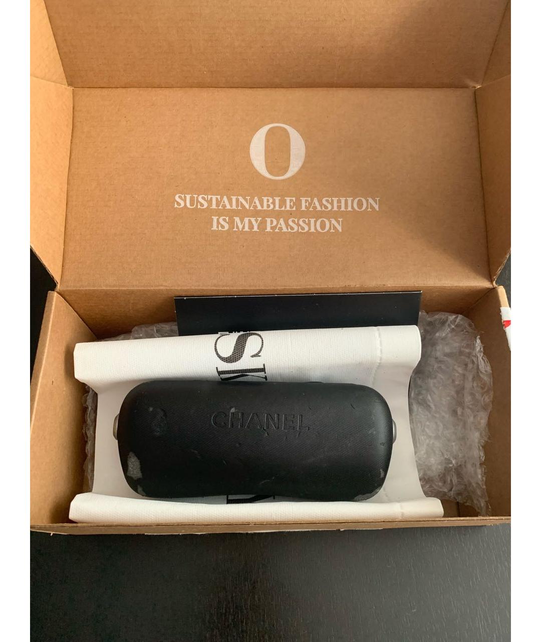 CHANEL Черные пластиковые солнцезащитные очки, фото 8