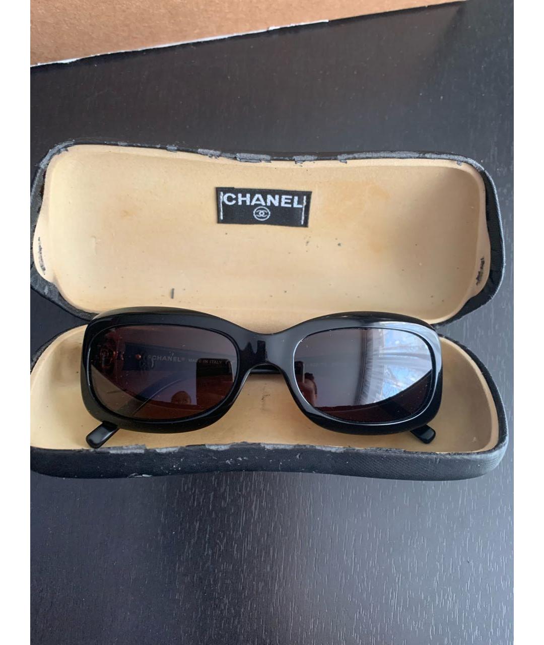 CHANEL Черные пластиковые солнцезащитные очки, фото 9