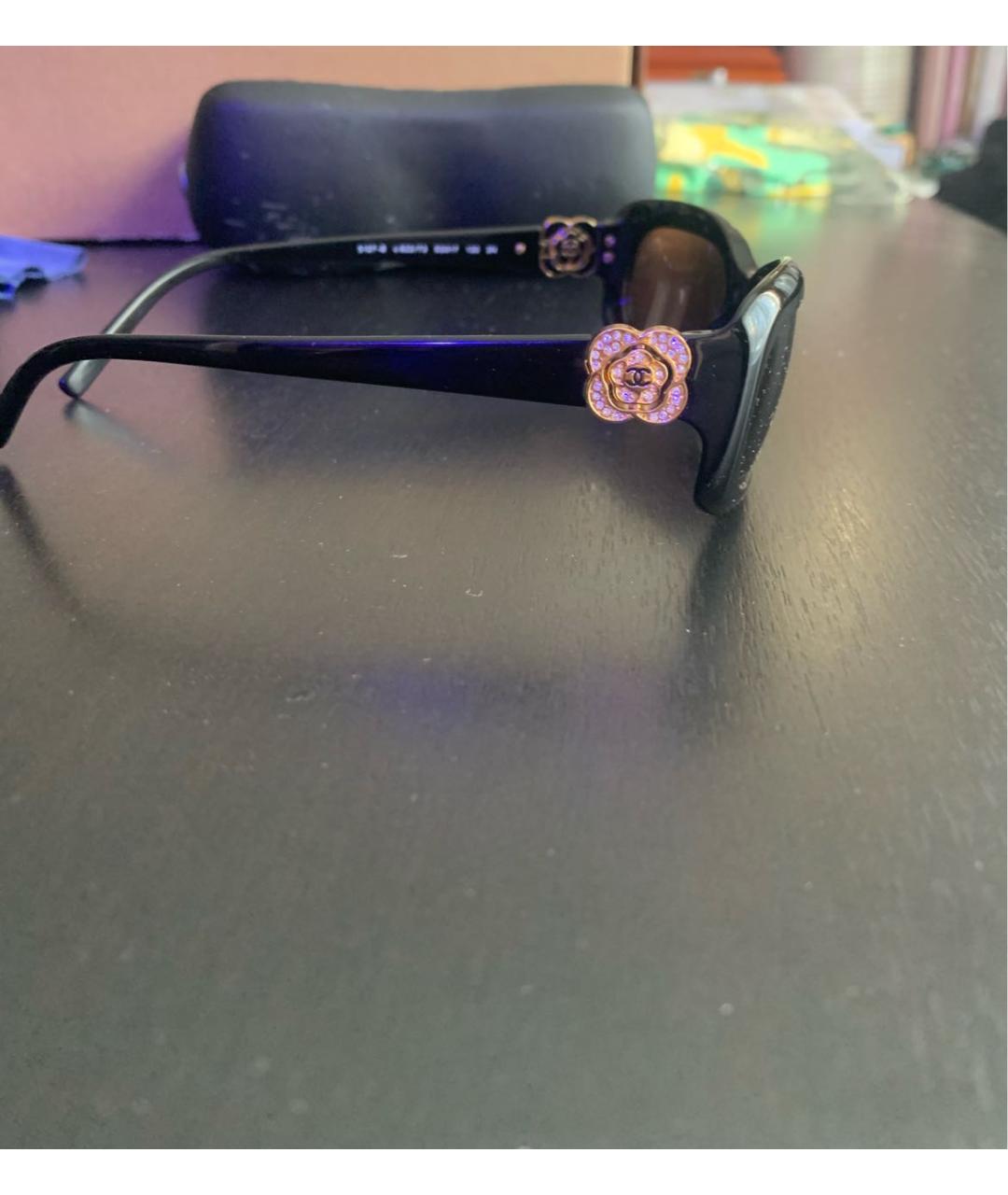 CHANEL Черные пластиковые солнцезащитные очки, фото 7