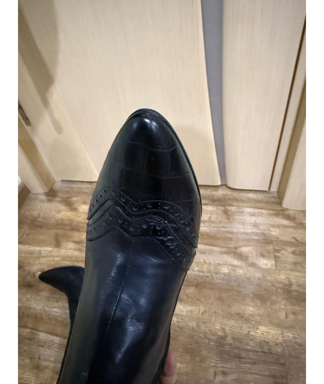 ESCADA Черные кожаные сапоги, фото 5