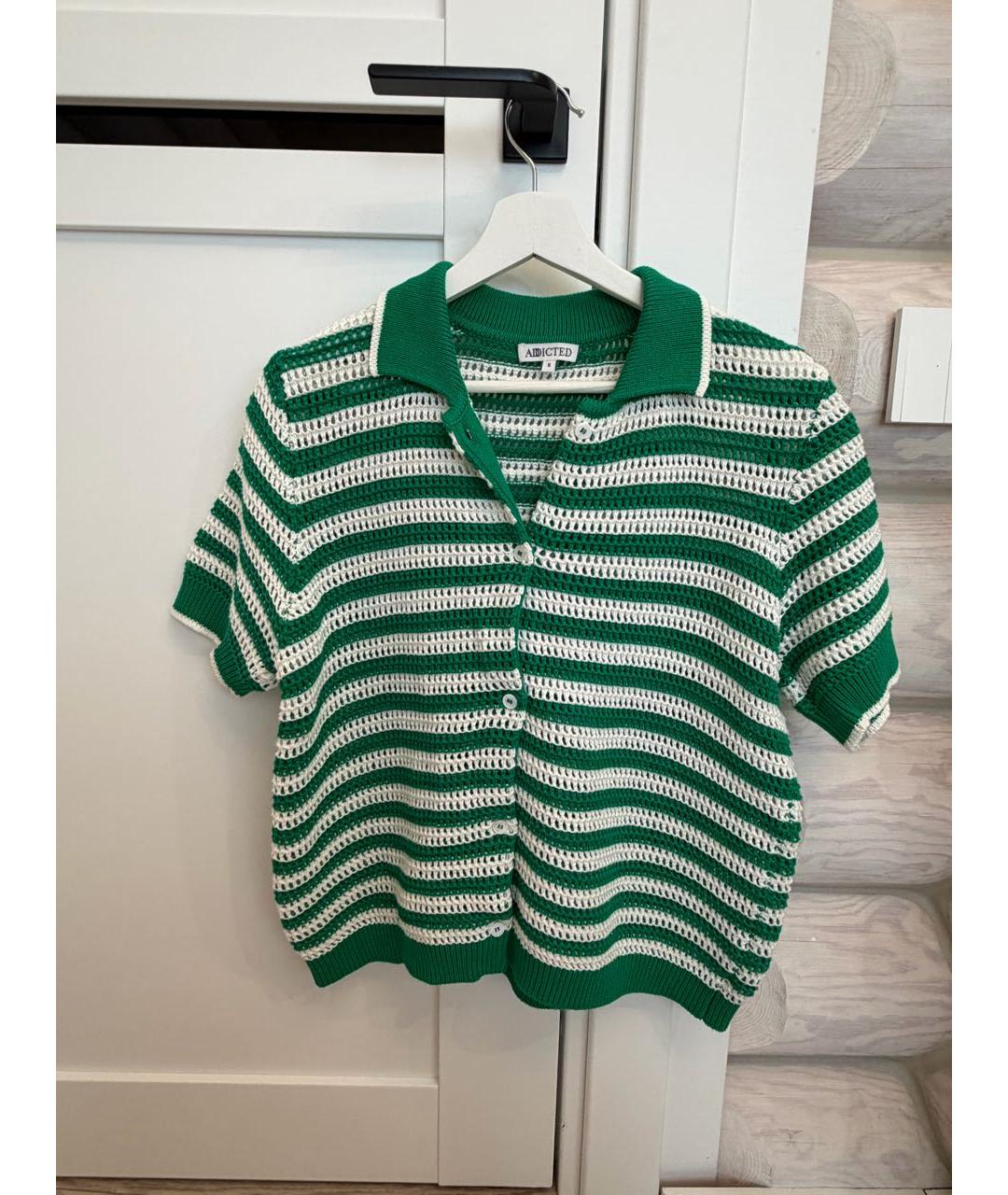 ADDICTED Зеленый хлопковый кардиган, фото 3