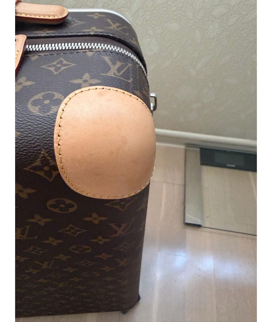 LOUIS VUITTON Коричневый чемодан, фото 7