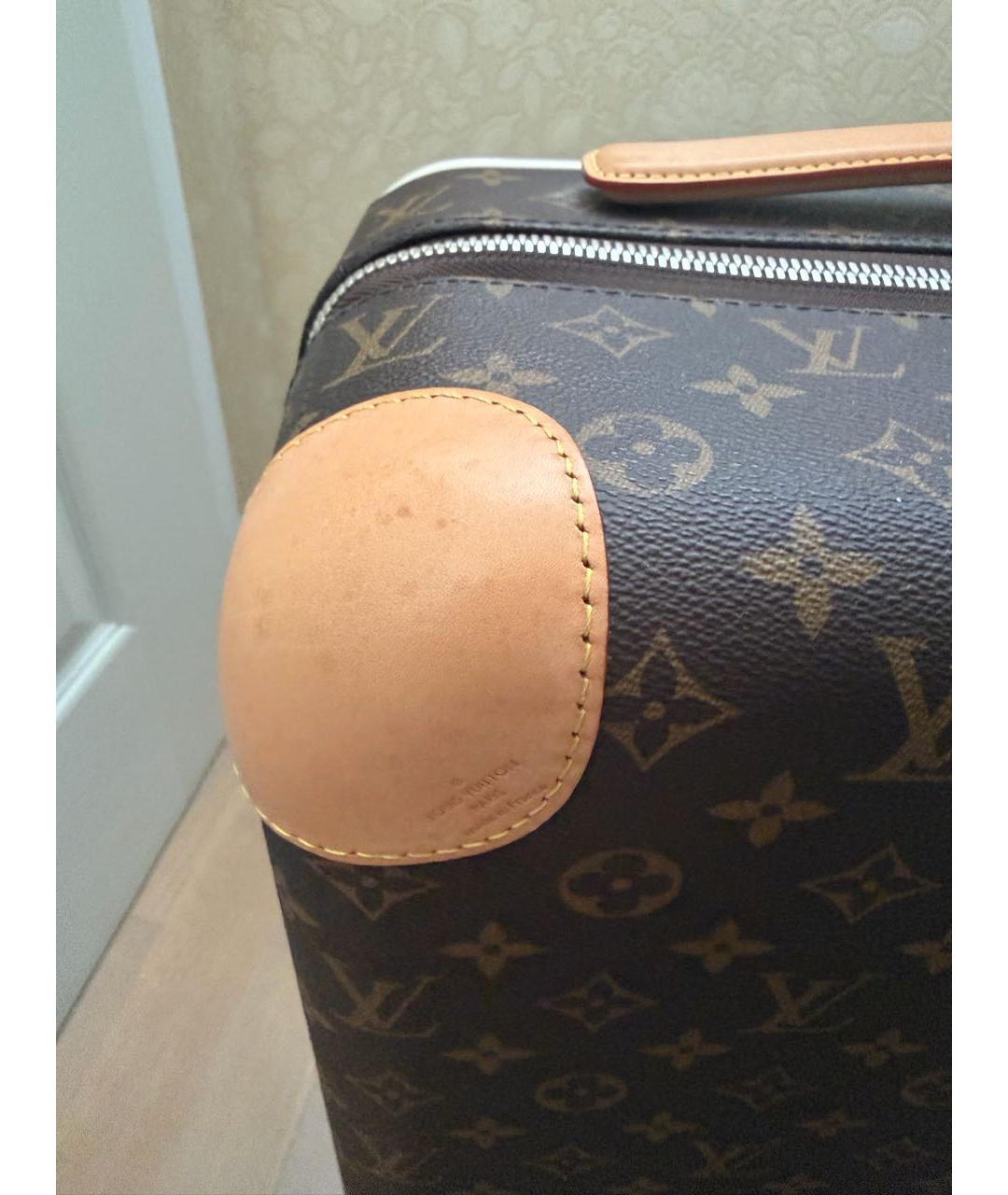 LOUIS VUITTON Коричневый чемодан, фото 8