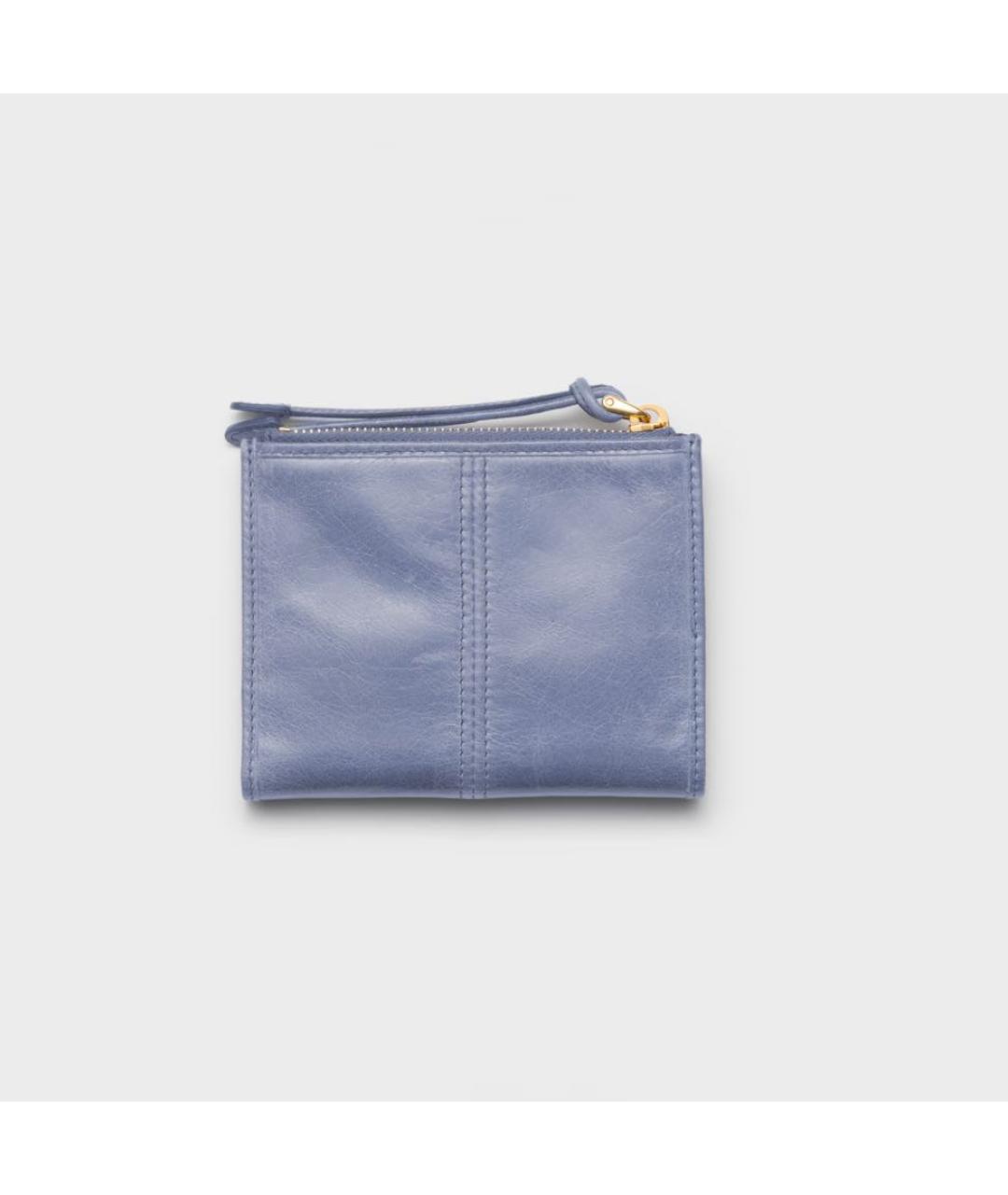 PRADA Голубой кожаный кошелек, фото 3