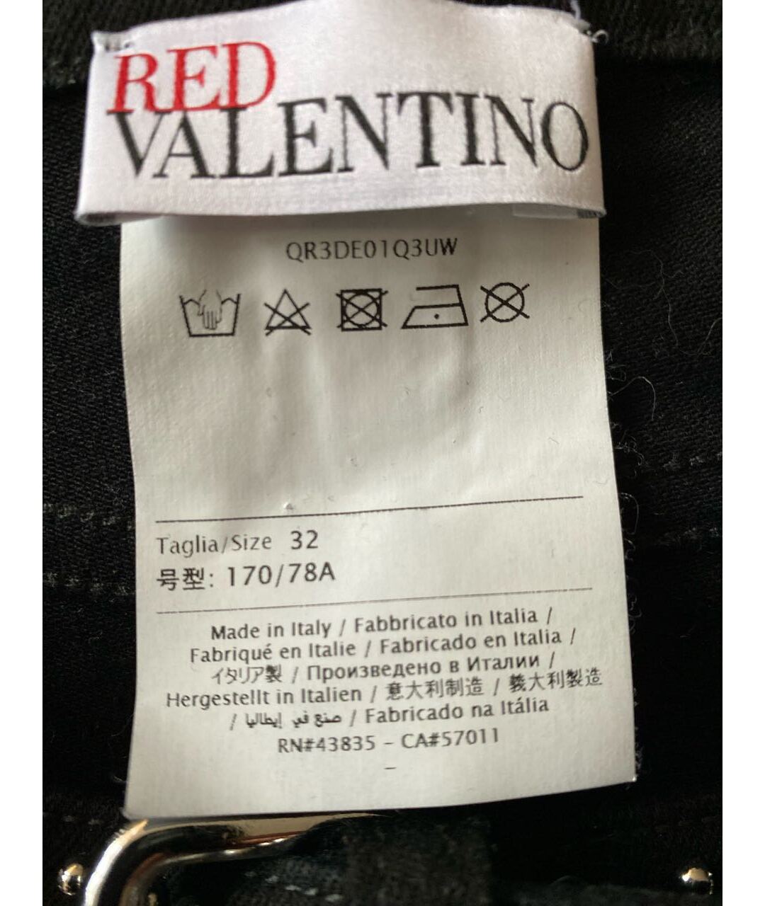 RED VALENTINO Черные хлопковые джинсы слим, фото 3