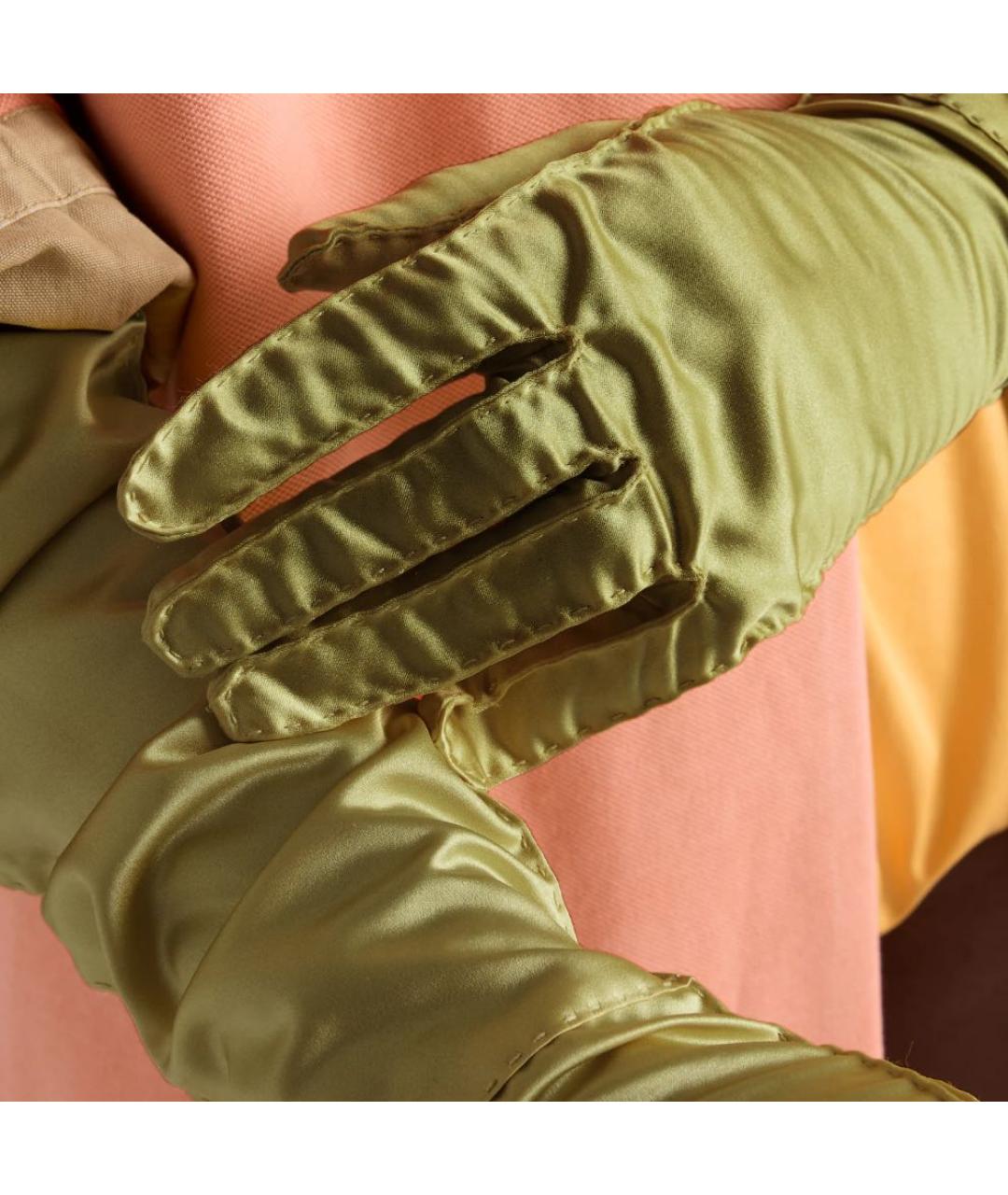 PRADA Хаки перчатки, фото 2