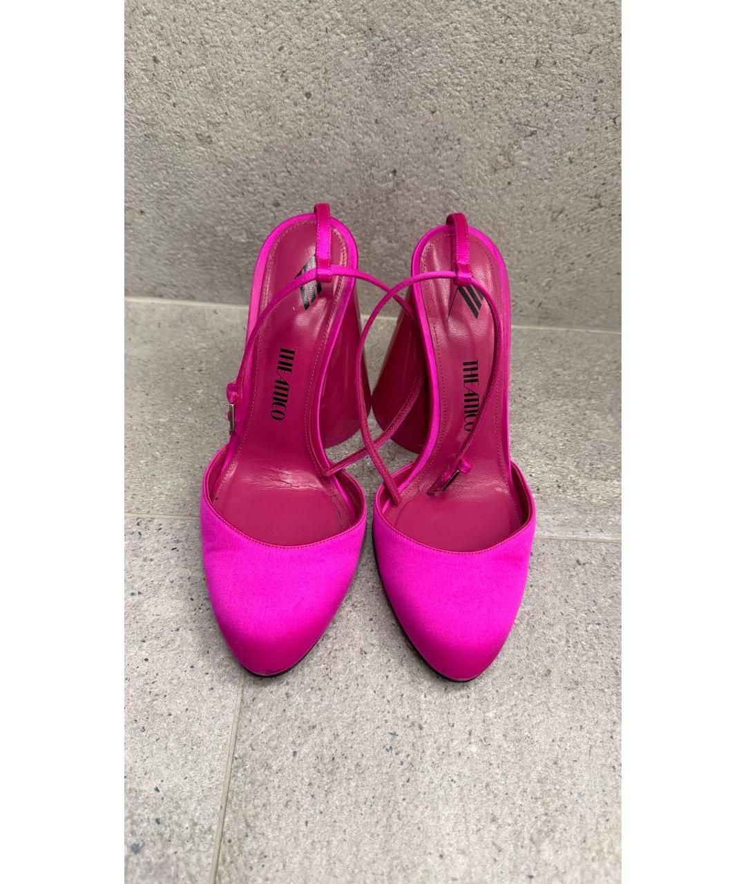 THE ATTICO Фуксия текстильные босоножки, фото 2