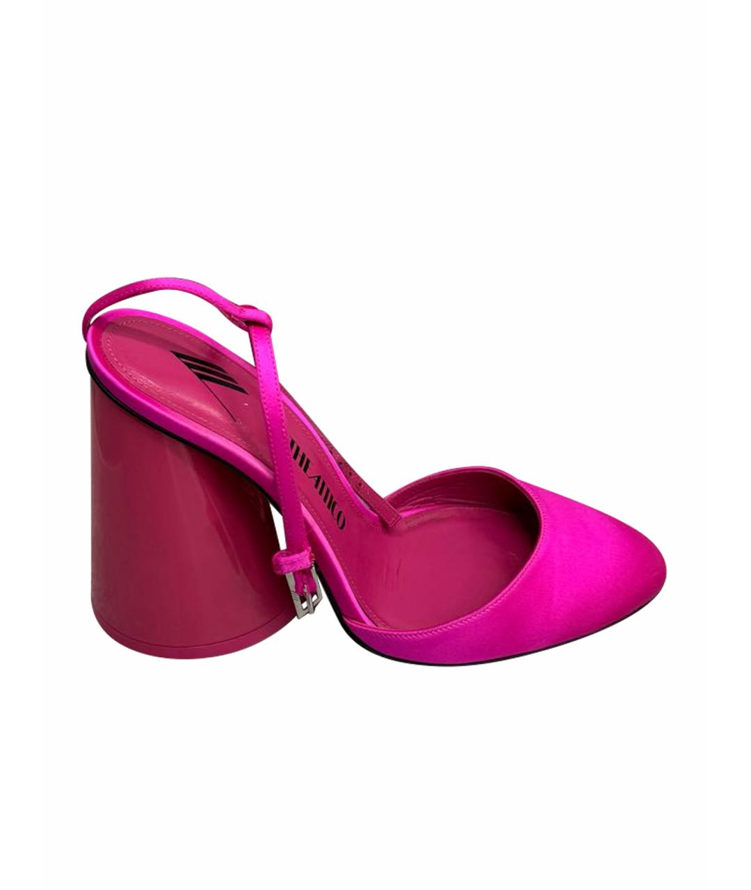 THE ATTICO Фуксия текстильные босоножки, фото 1