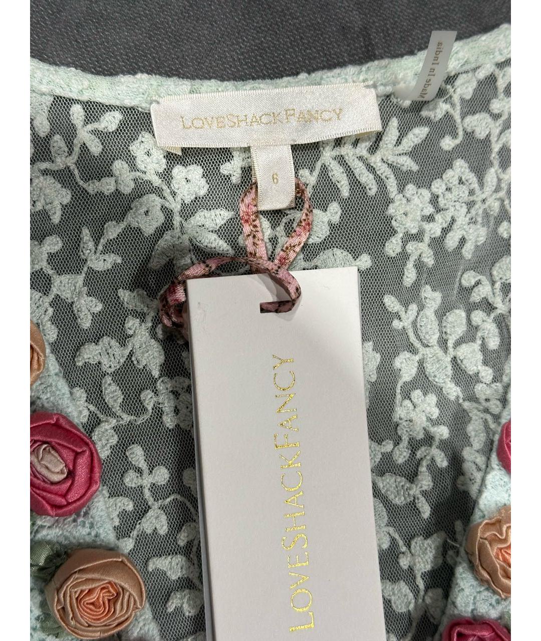 FOR LOVE AND LEMONS Зеленые шелковое вечернее платье, фото 3