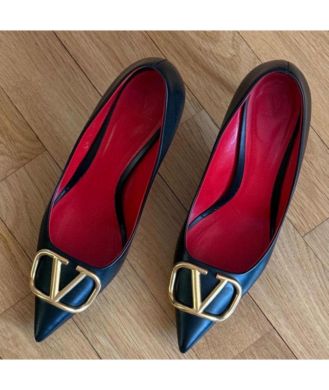 VALENTINO Черные кожаные туфли, фото 2