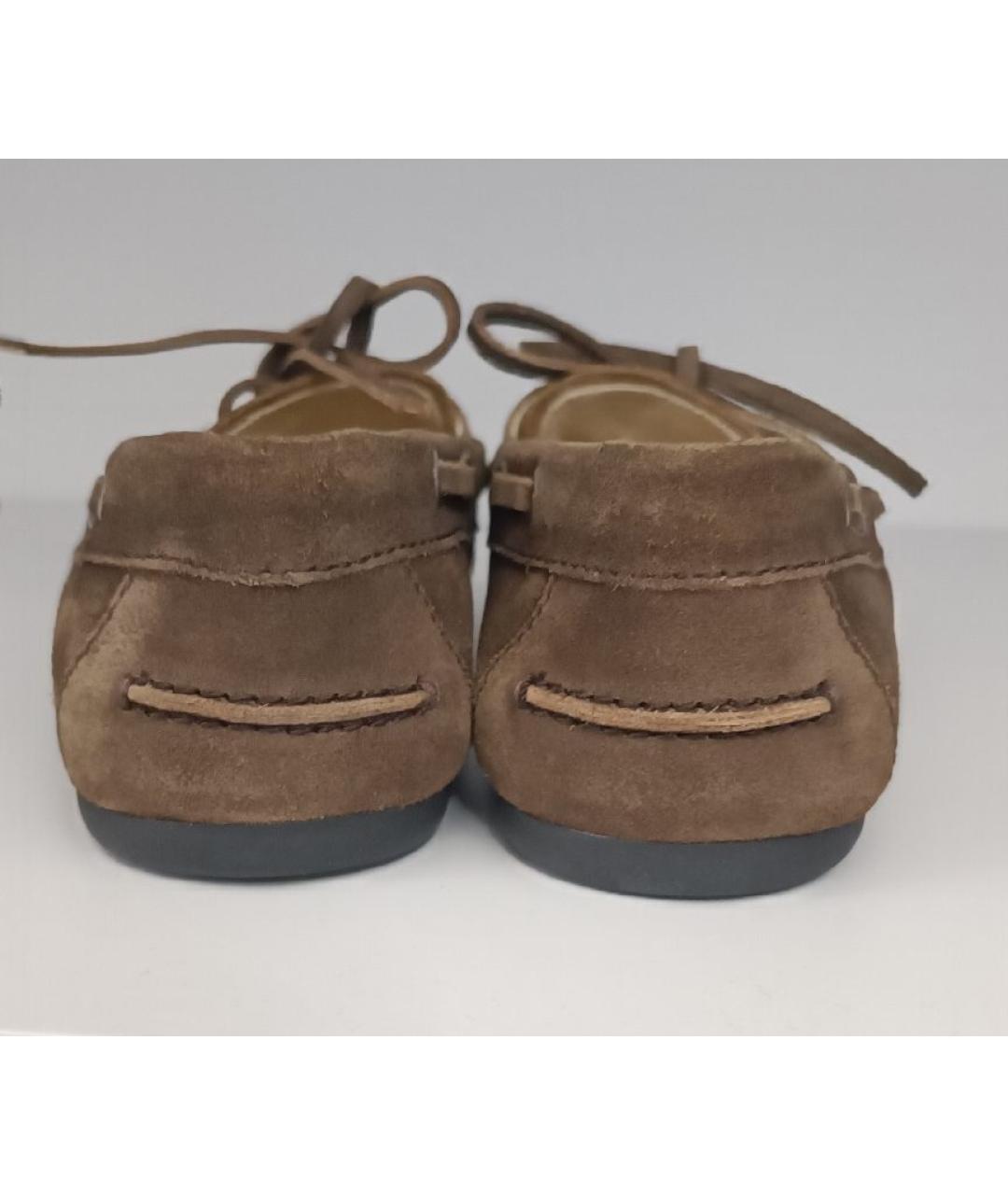 MIU MIU Коричневые замшевые мокасины, фото 4