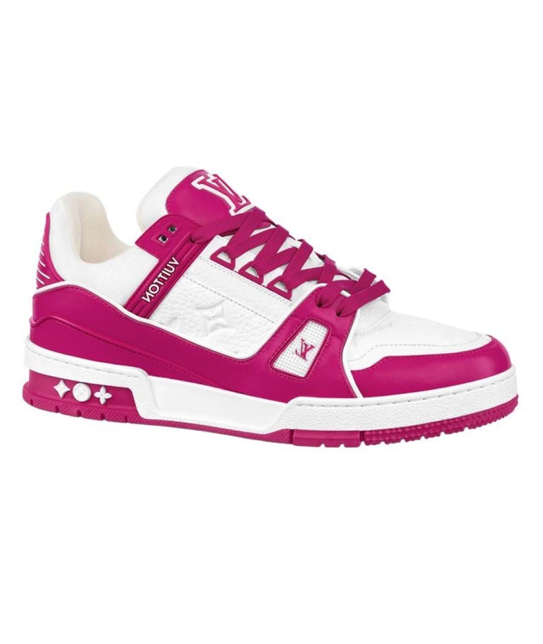 LOUIS VUITTON Фуксия кожаные кроссовки, фото 1