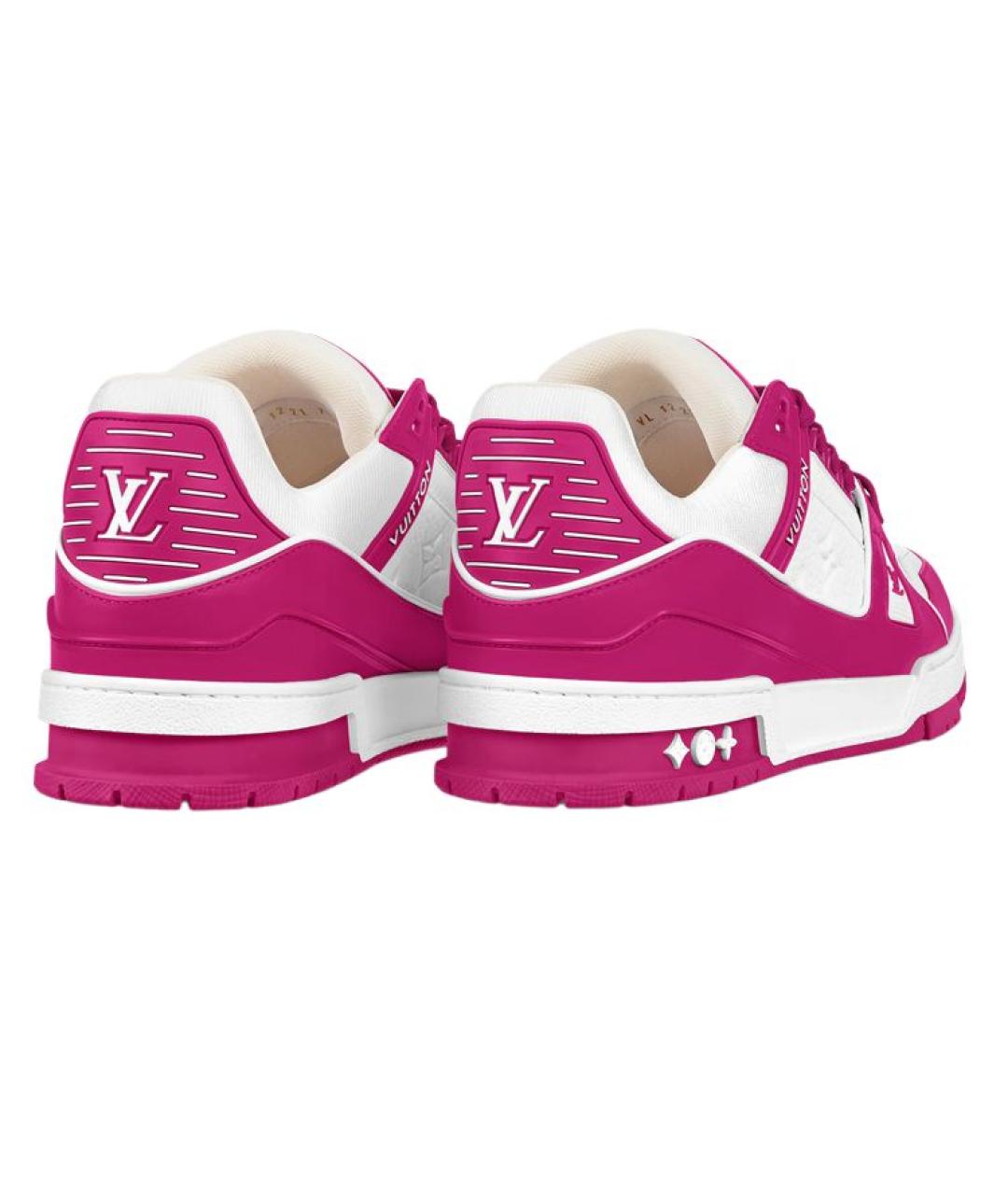 LOUIS VUITTON Фуксия кожаные кроссовки, фото 2