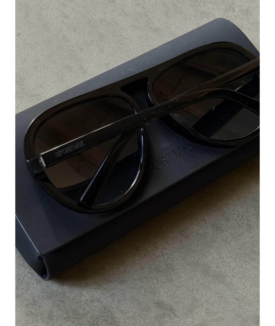SPORTMAX Черные пластиковые солнцезащитные очки, фото 2