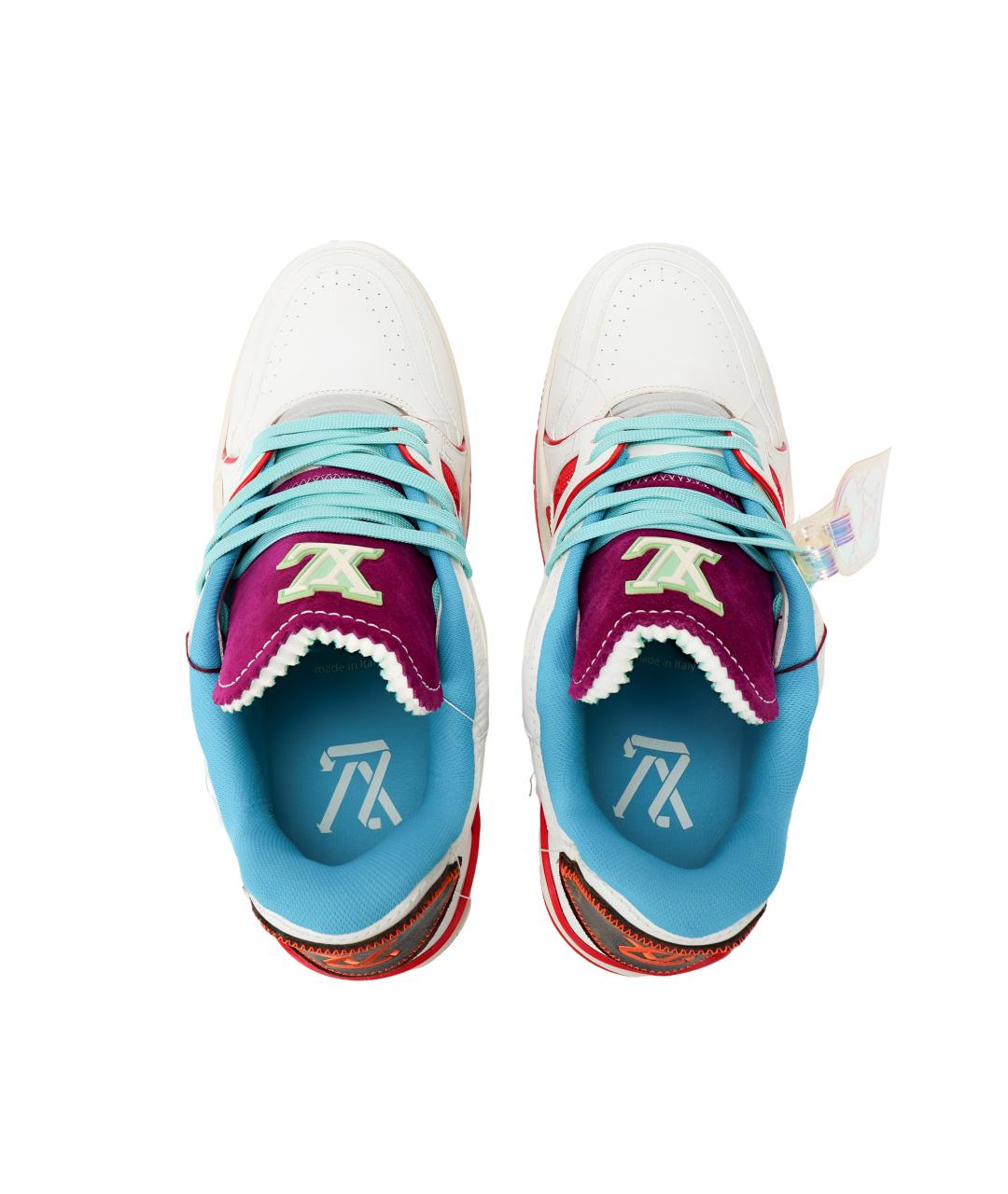 LOUIS VUITTON Белые кожаные низкие кроссовки / кеды, фото 3