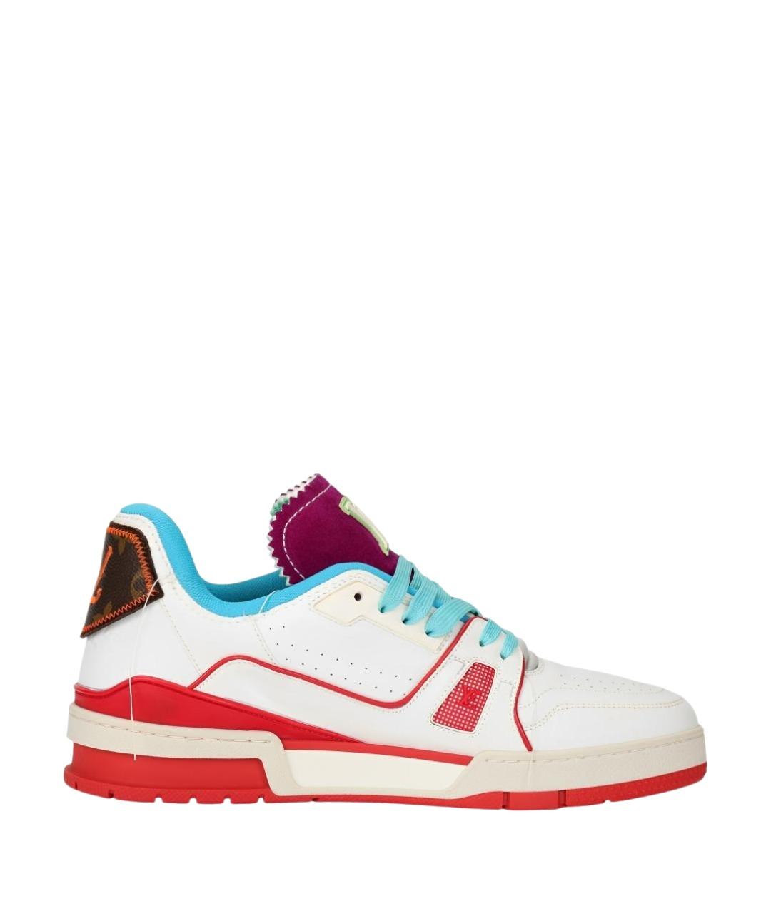 LOUIS VUITTON Белые кожаные низкие кроссовки / кеды, фото 1