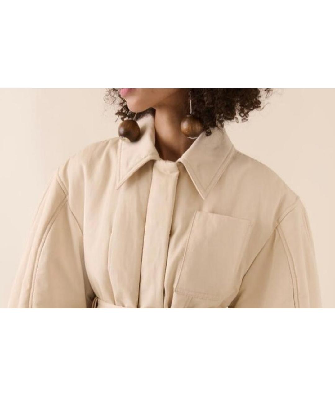 JACQUEMUS Бежевая хлопковая куртка, фото 4