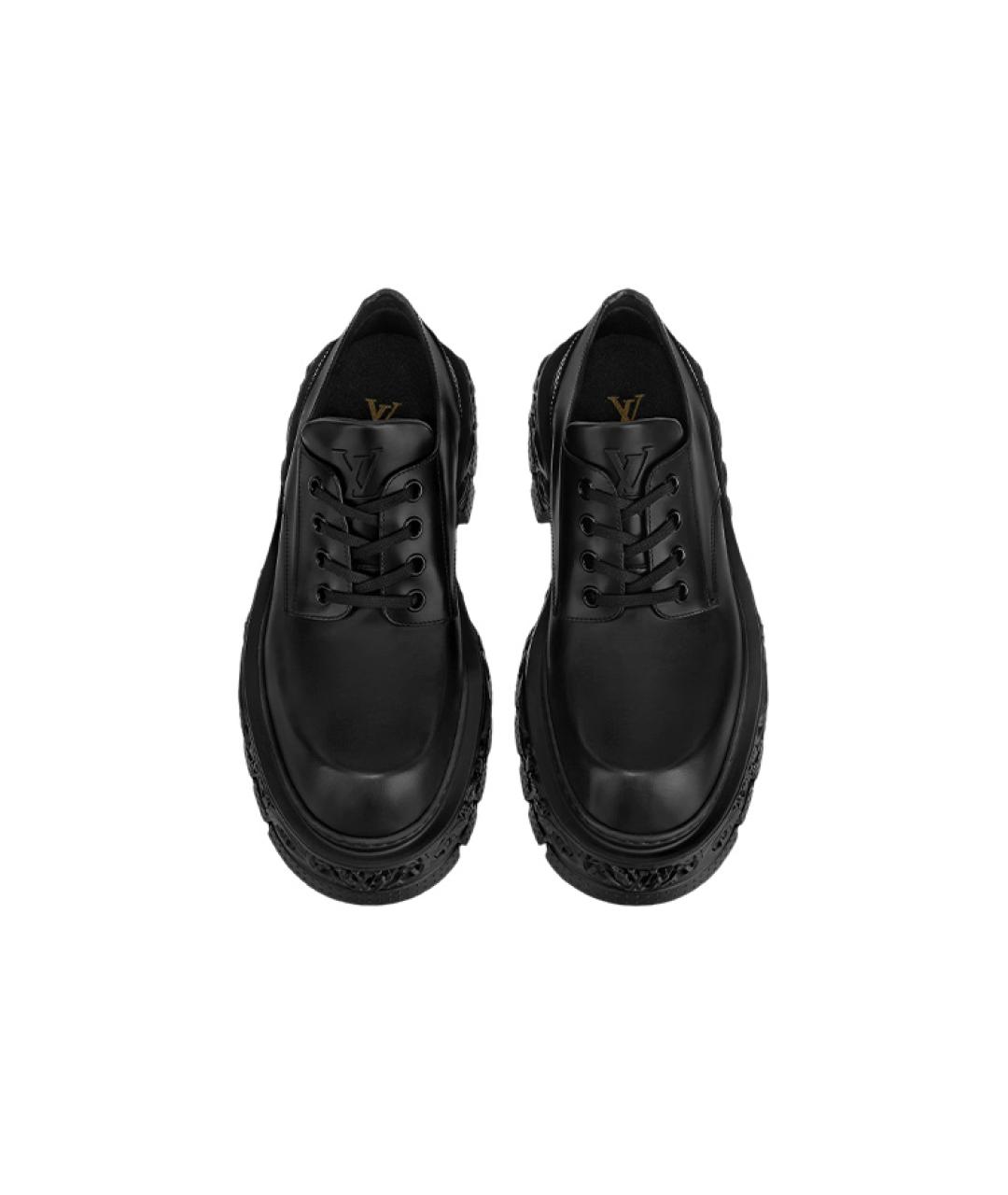 LOUIS VUITTON Черные кожаные низкие ботинки, фото 2