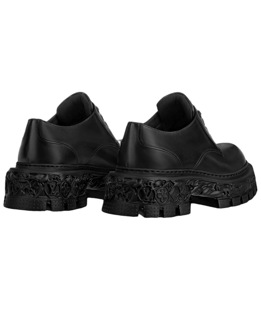 LOUIS VUITTON Черные кожаные низкие ботинки, фото 3