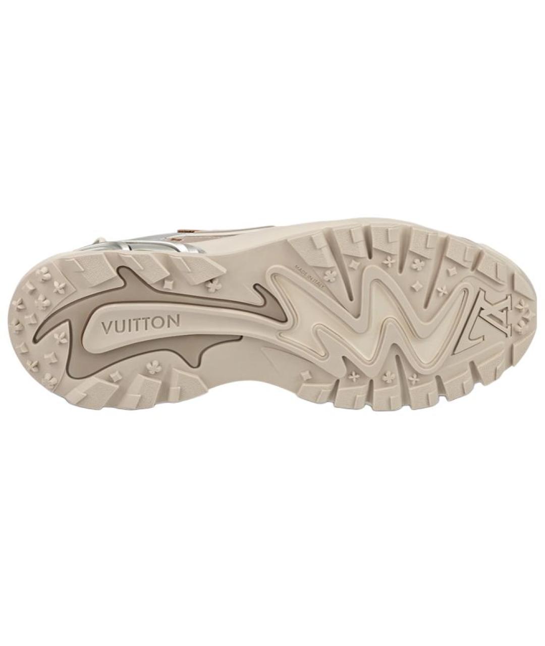 LOUIS VUITTON Бежевые текстильные низкие кроссовки / кеды, фото 5