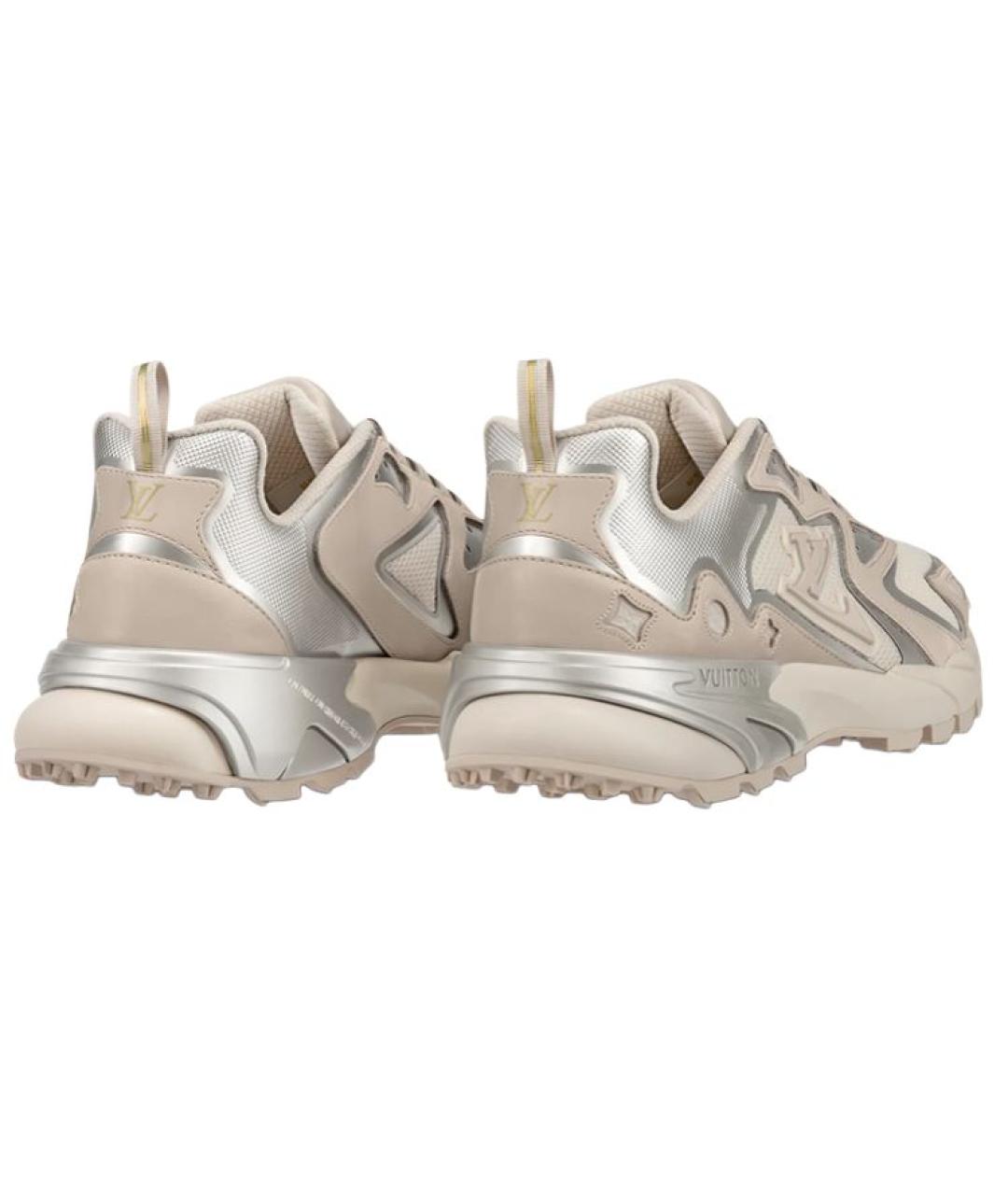 LOUIS VUITTON Бежевые текстильные низкие кроссовки / кеды, фото 3