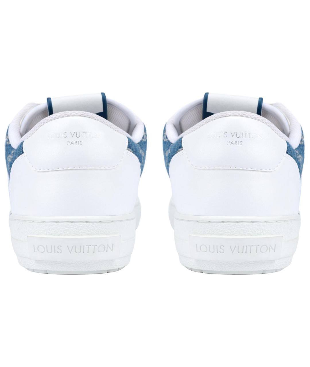 LOUIS VUITTON Синие текстильные низкие кроссовки / кеды, фото 4