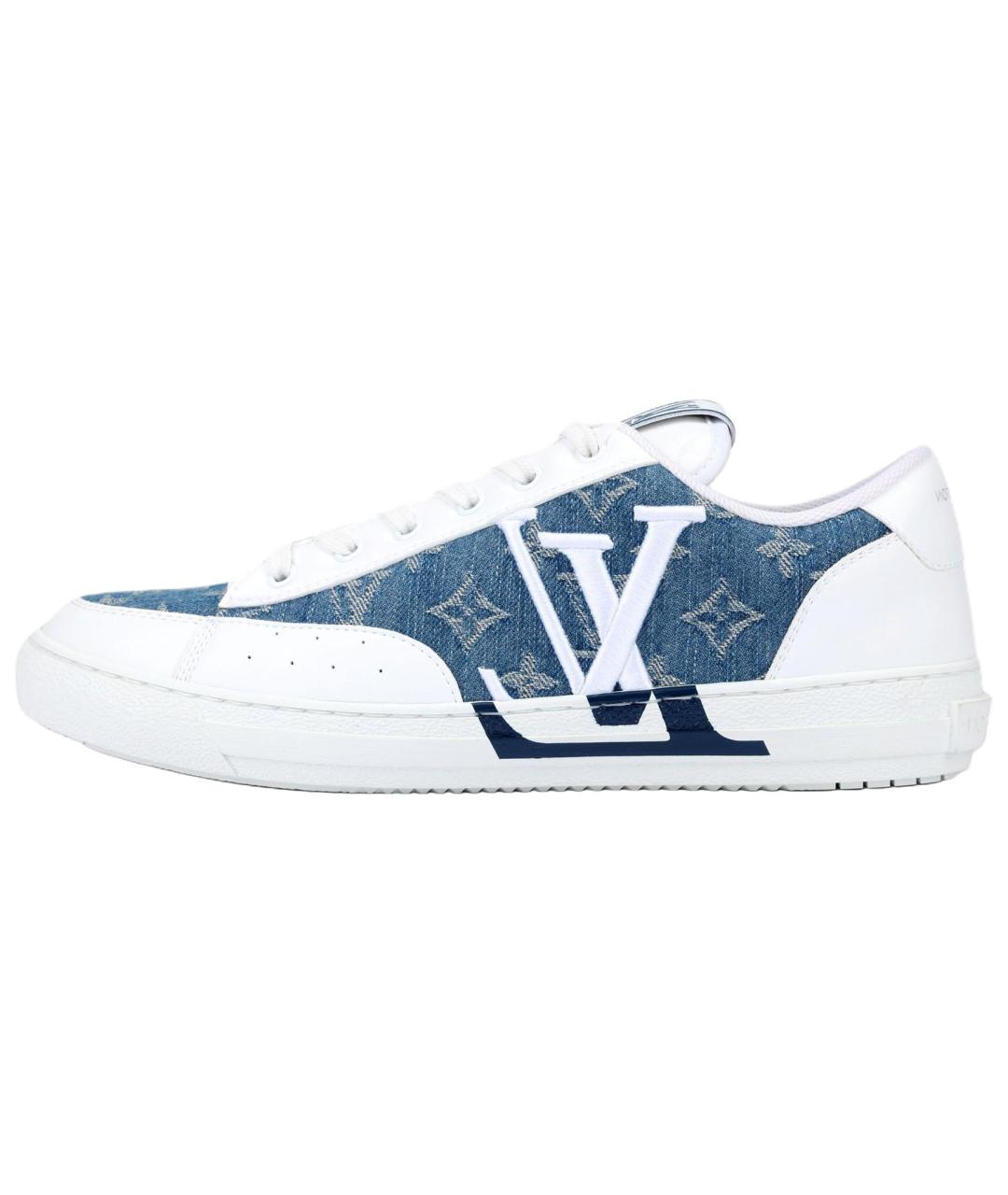 LOUIS VUITTON Синие текстильные низкие кроссовки / кеды, фото 2