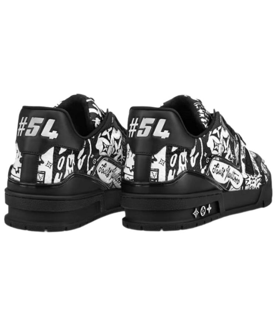 LOUIS VUITTON Черные кожаные низкие кроссовки / кеды, фото 3