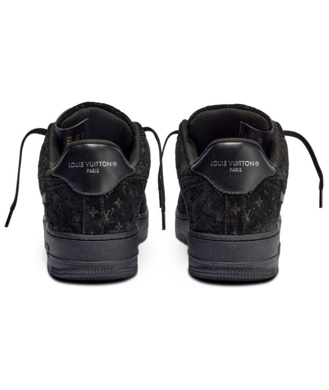 LOUIS VUITTON Черные бархатные кроссовки, фото 4