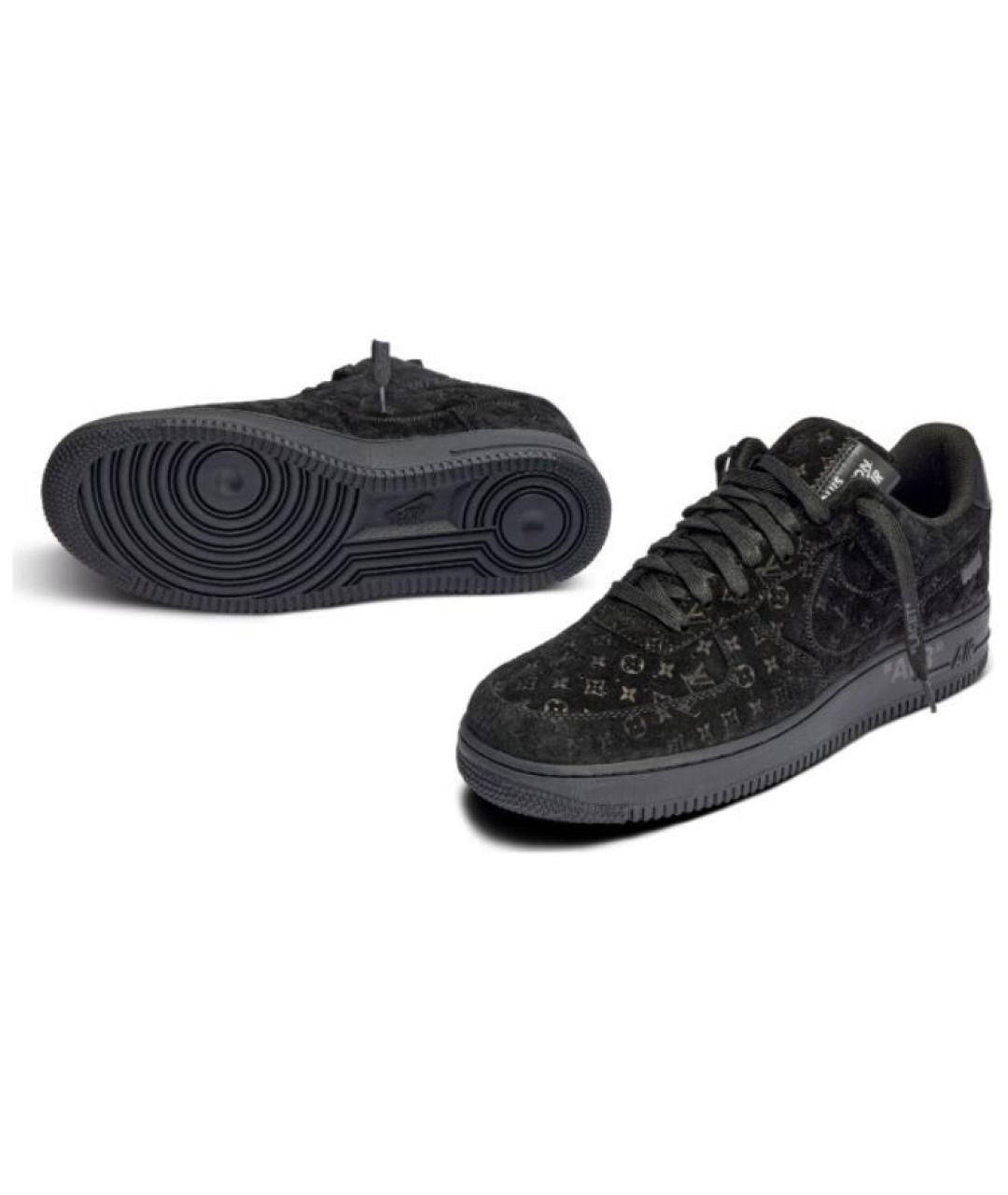 LOUIS VUITTON Черные бархатные кроссовки, фото 5