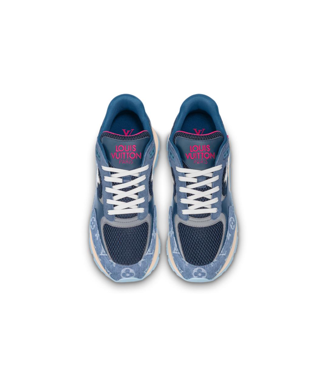 LOUIS VUITTON Синие текстильные низкие кроссовки / кеды, фото 5