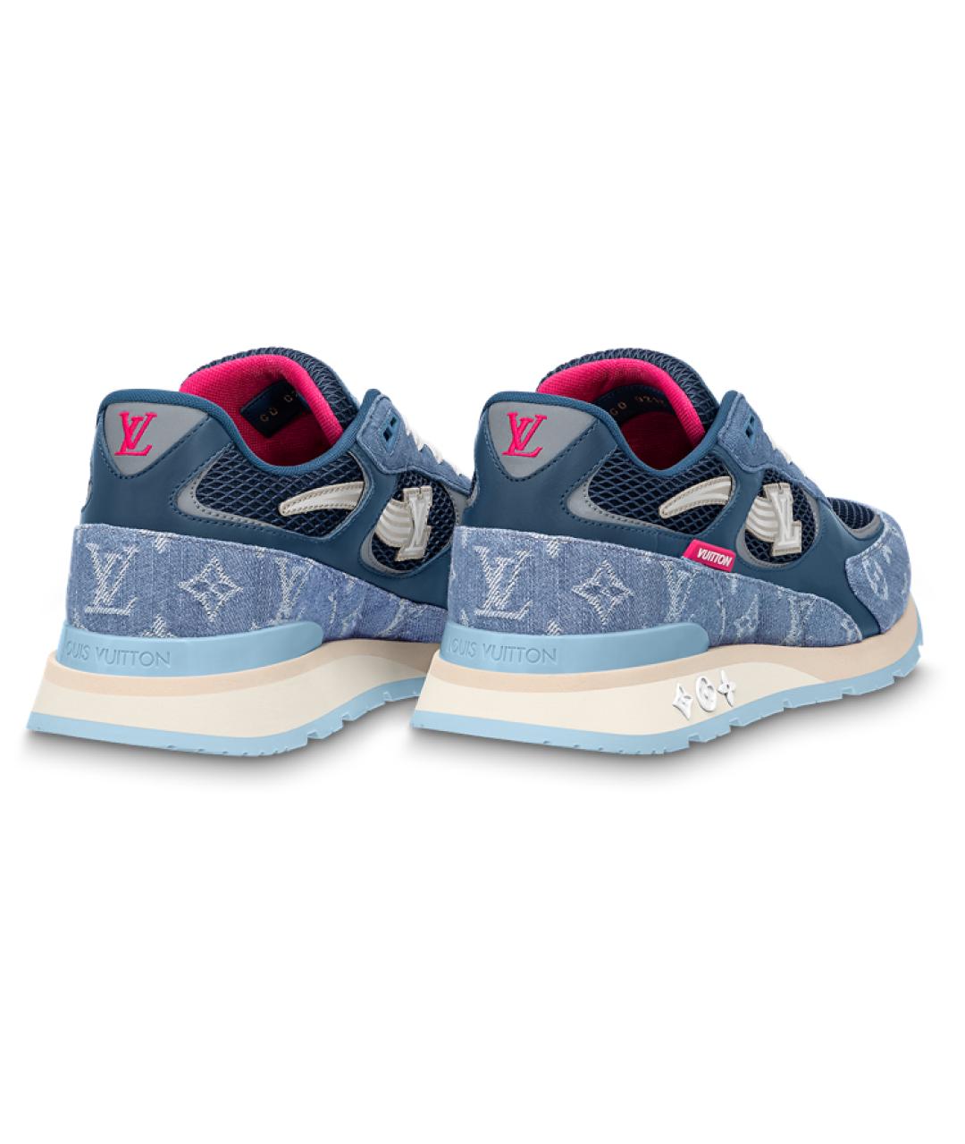 LOUIS VUITTON Синие текстильные низкие кроссовки / кеды, фото 4