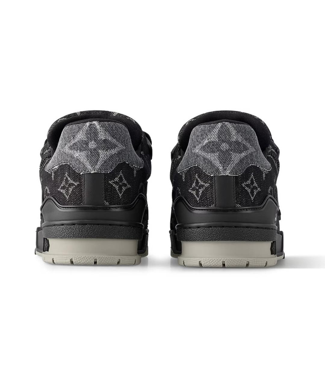 LOUIS VUITTON Черные бархатные кроссовки, фото 4