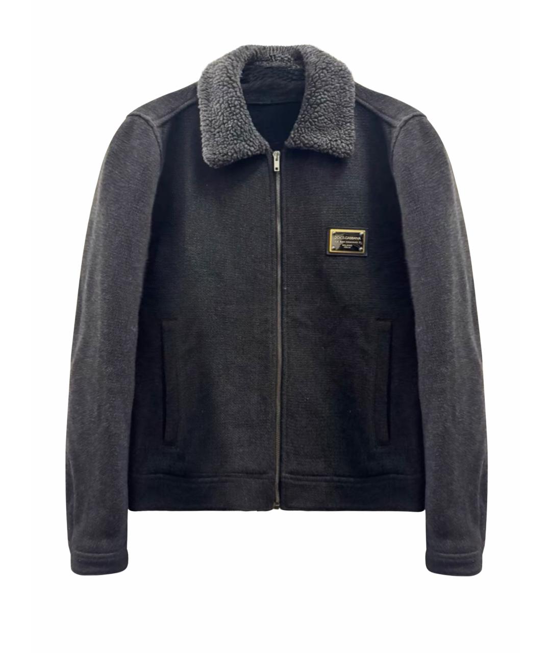 DOLCE&GABBANA Серая шерстяная куртка, фото 1