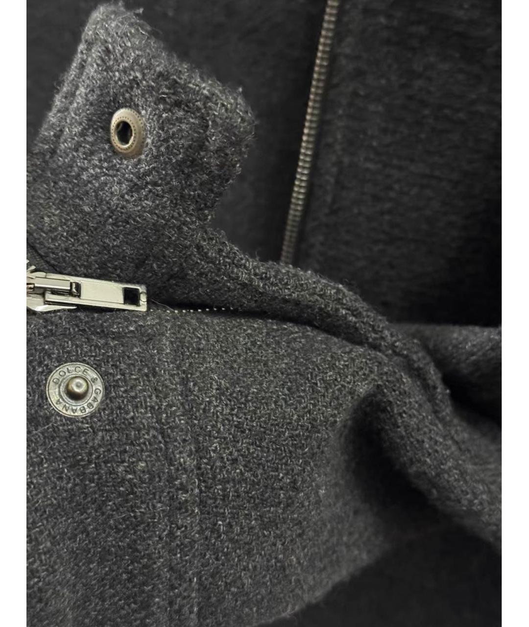 DOLCE&GABBANA Серая шерстяная куртка, фото 4