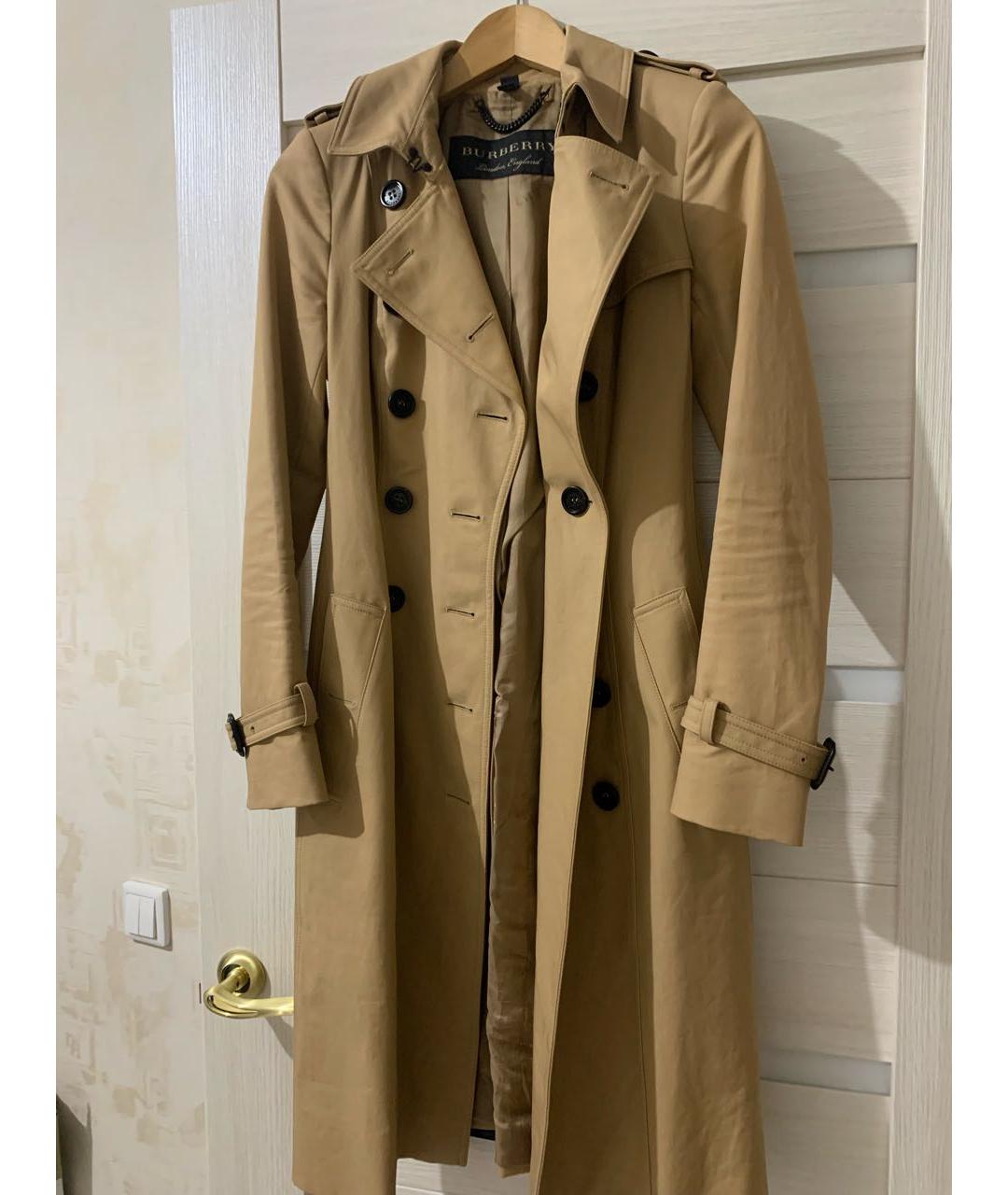 BURBERRY Бежевый хлопковый тренч/плащ, фото 6
