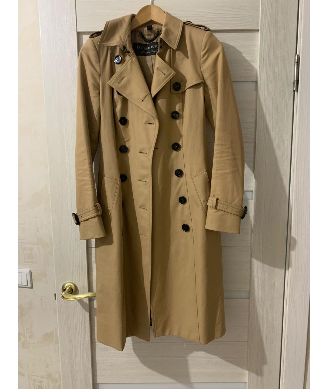 BURBERRY Бежевый хлопковый тренч/плащ, фото 2