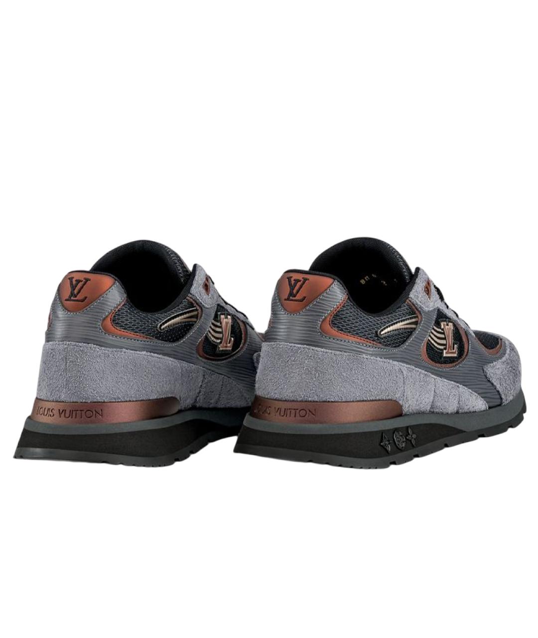 LOUIS VUITTON Серые низкие кроссовки / кеды, фото 4