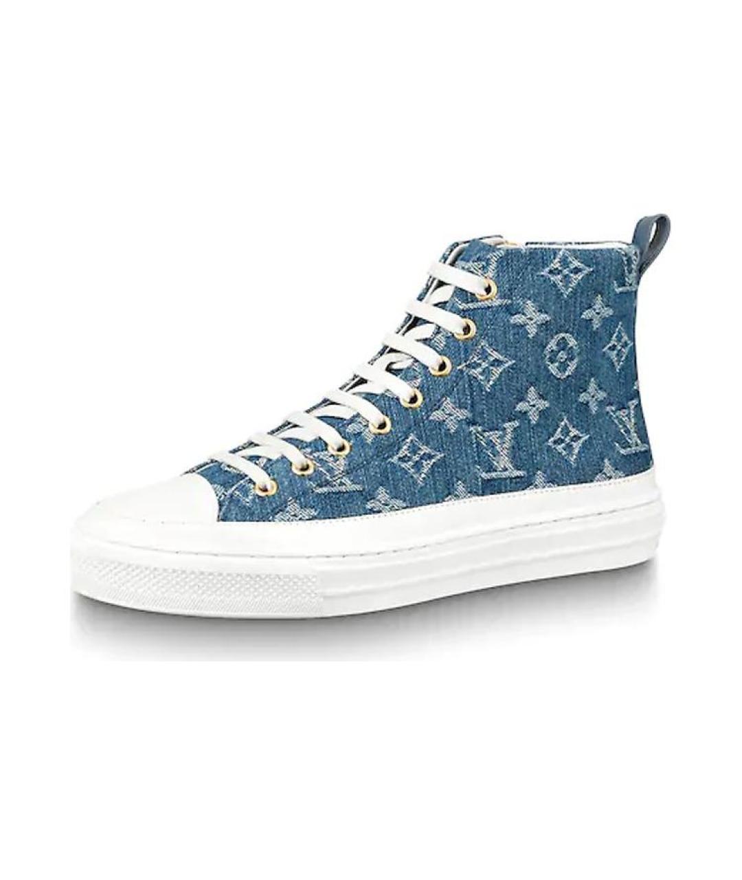 LOUIS VUITTON Синие текстильные кеды, фото 2