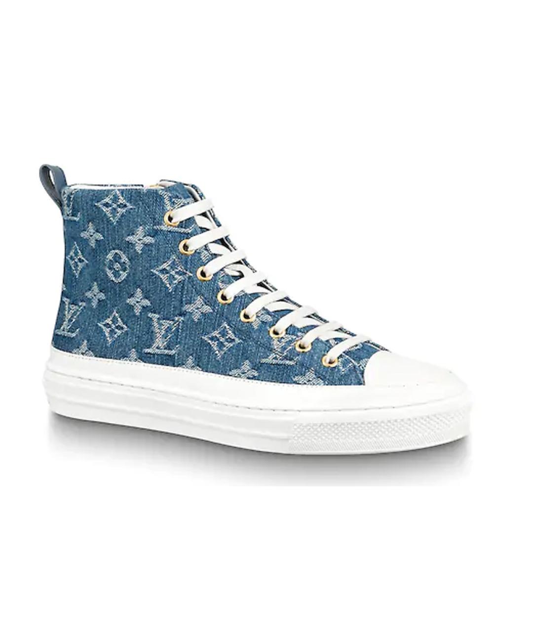 LOUIS VUITTON Синие текстильные кеды, фото 5