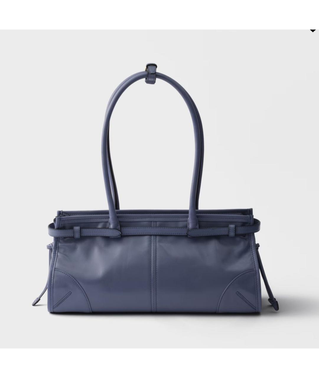 PRADA Голубая кожаная сумка через плечо, фото 3