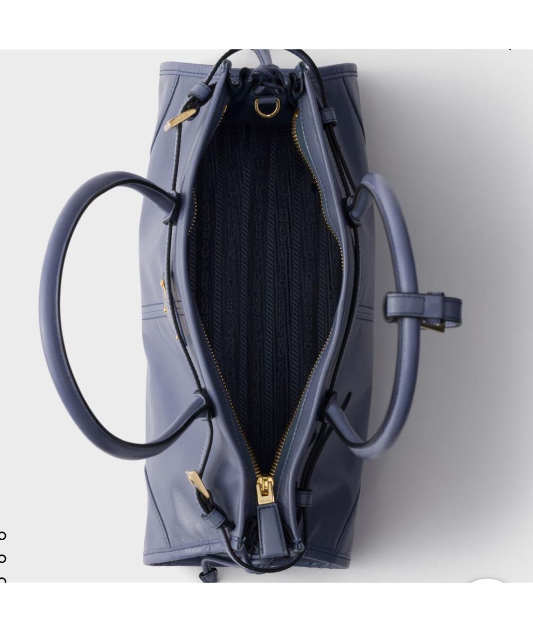 PRADA Голубая кожаная сумка через плечо, фото 4