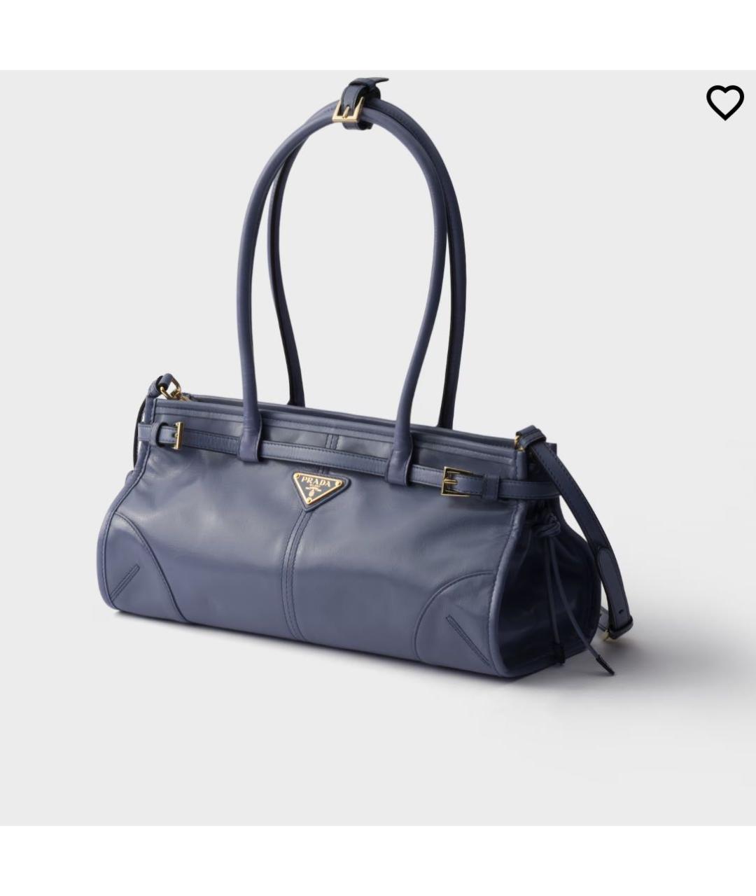 PRADA Голубая кожаная сумка через плечо, фото 2