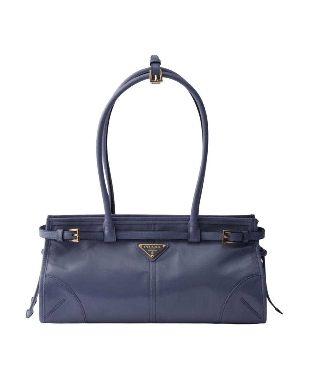 PRADA Голубая кожаная сумка через плечо, фото 1