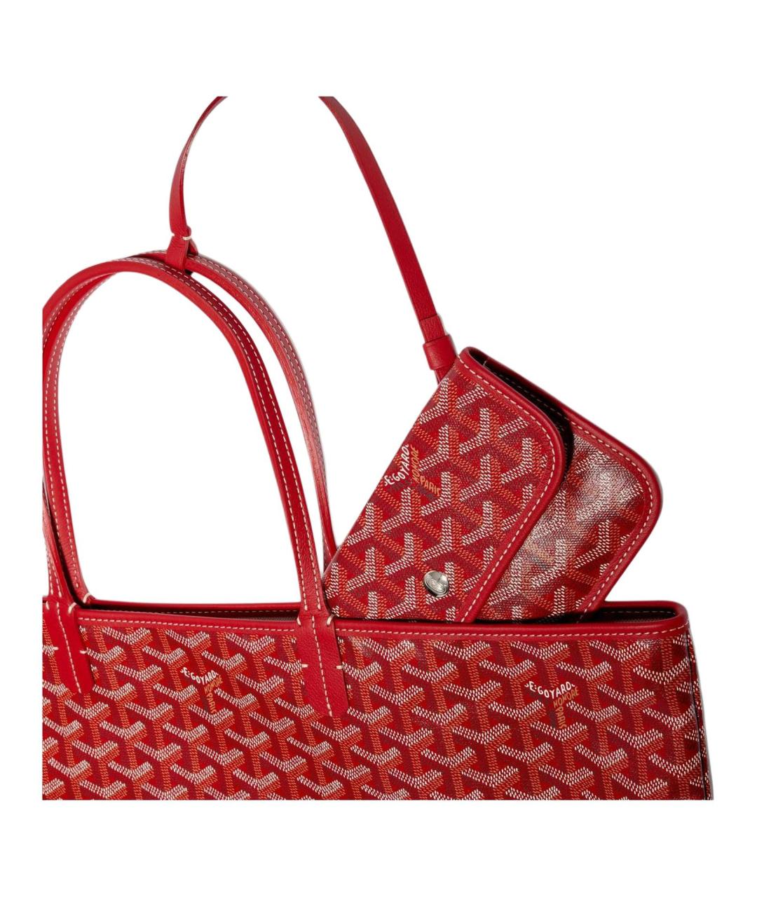 GOYARD Красная сумка тоут, фото 4