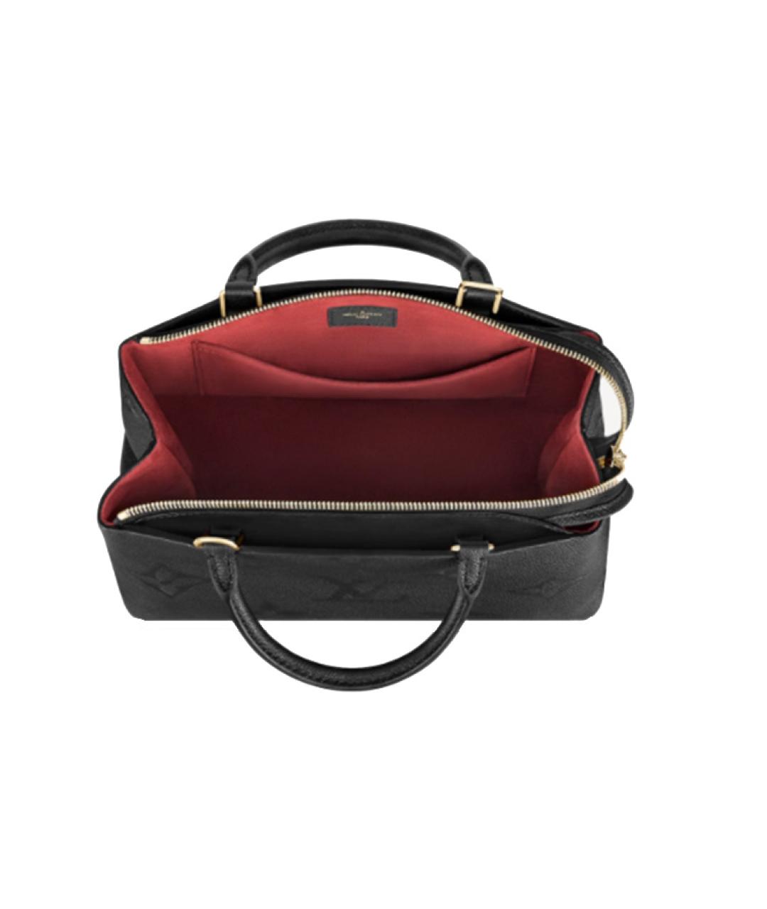 LOUIS VUITTON Черная кожаная сумка тоут, фото 4